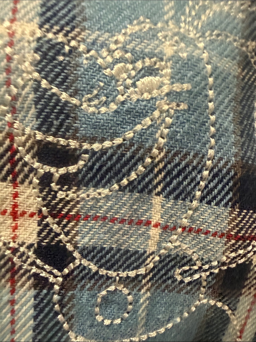 Cakeworthy New Disney "Frozen" Collection item Blue Plaid Flannel Shirt - Picture 5 of 14